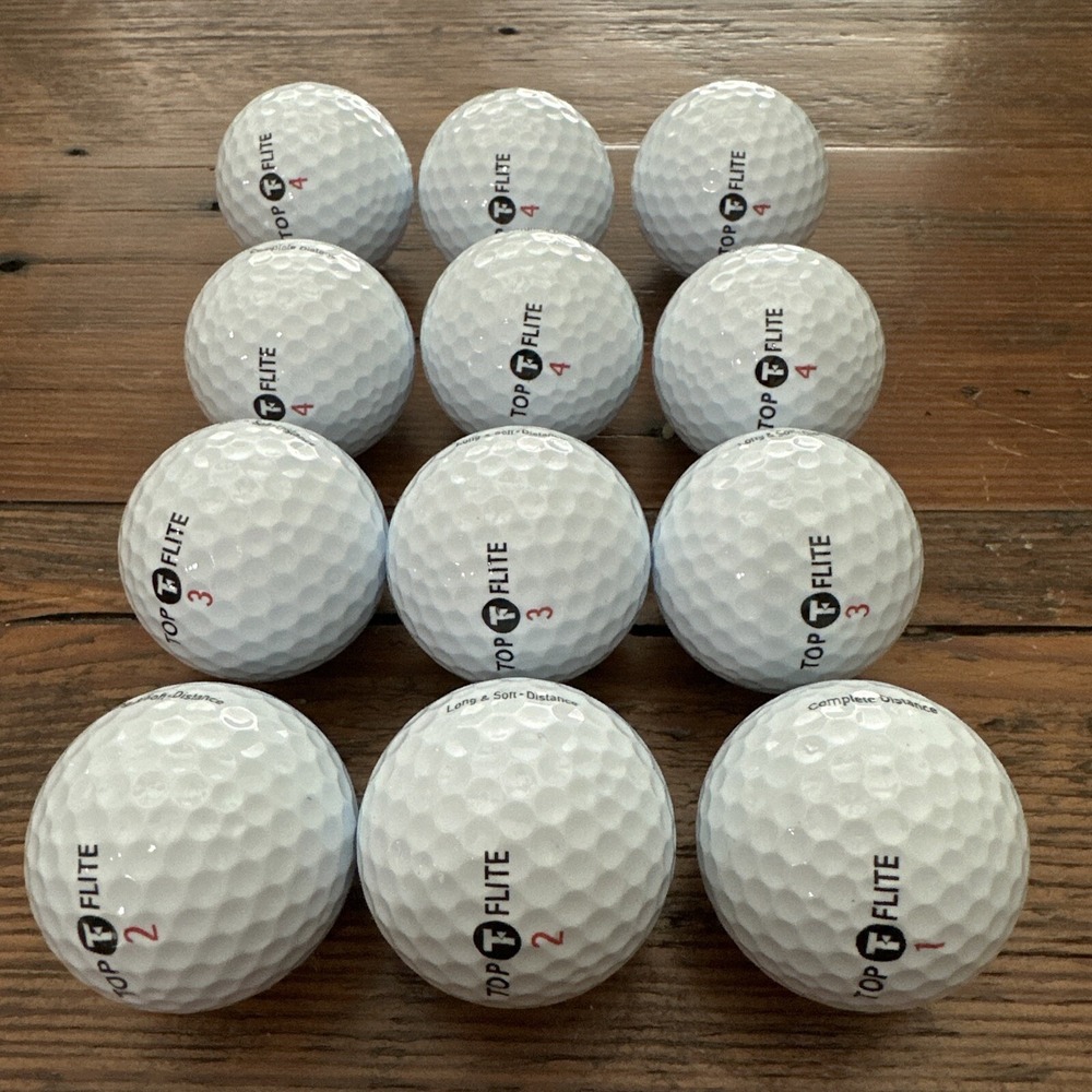 12 Top Flight XL Distance Golf Balls.mixture Long And Soft And Complete Distance
